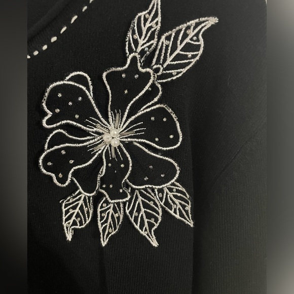 Zena Jeans Black cardigan size L - Picture 2 of 4